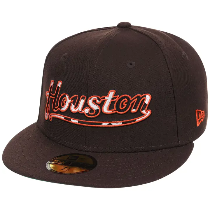 Houston Astros MLB LHD HOU Cow Fill Script 59FIFTY DKBROWN/D