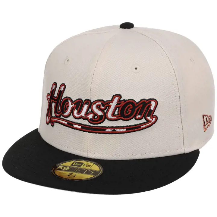 Houston Astros MLB GAUCHER HOU Cow Fill Script 59FIFTY CRÈME/NOIR