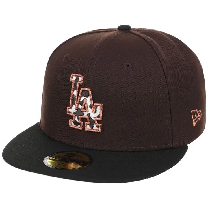Los Angeles Dodgers MLB GAUCHER LA Cow Fill 59FIFTY DKBROWN/BLK/