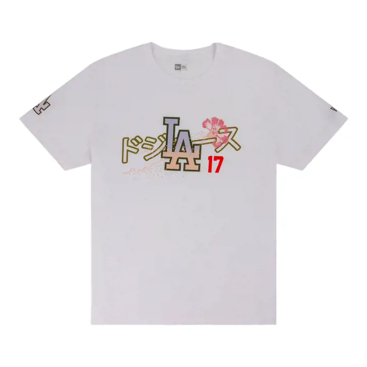 T-shirt Los Angeles Dodgers MLB Hyperlocal SMU Rose délavé BLANC